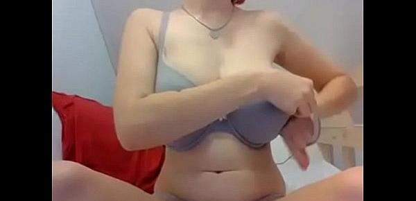  Wow slutty young girl showing amazing tits on cam